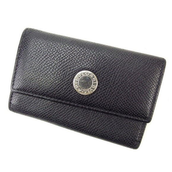 Bvlgari Key holder Key case Black Silver Woman Authentic Used Y1766 - Picture 1 of 5